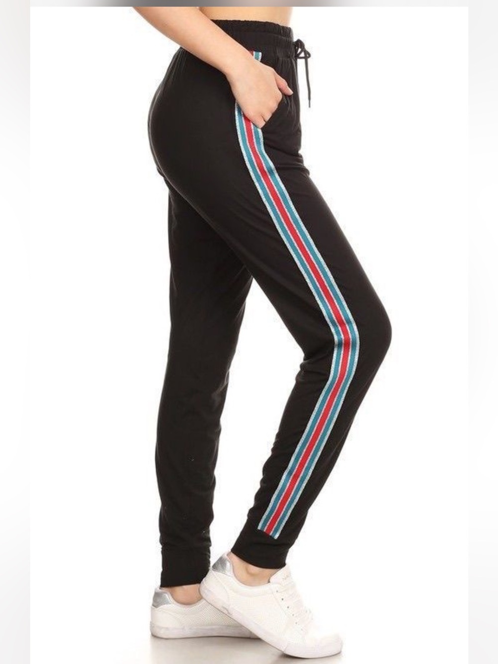 SIDE STRIPE BUTTERY SOFT JOGGER by LEGGINGD DEPOT